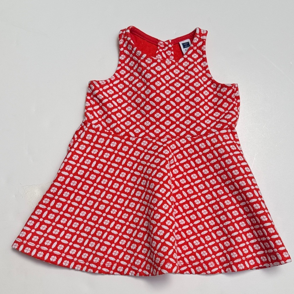 Janie and Jack Orange Geo Jacquard Dress | 6-12 months